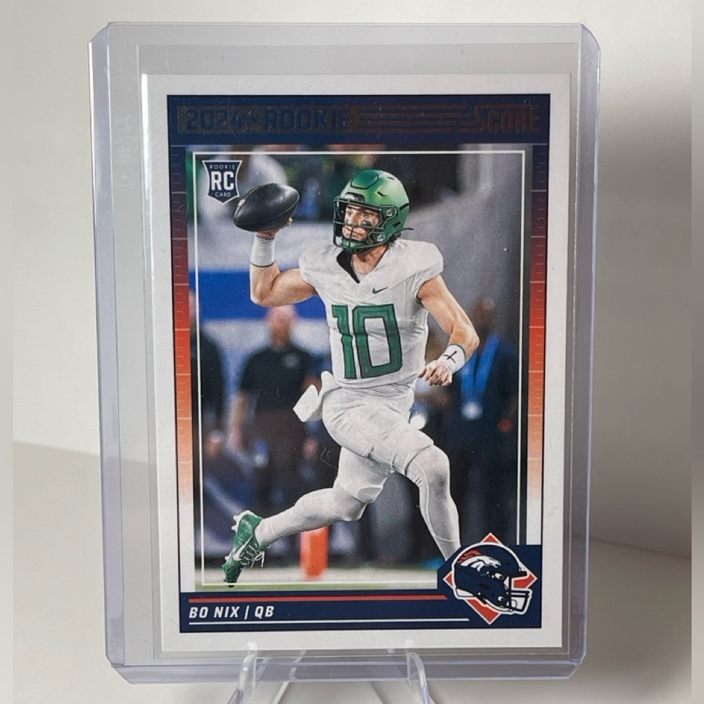 Sport Trading Card - White & Green Rookie Football Card